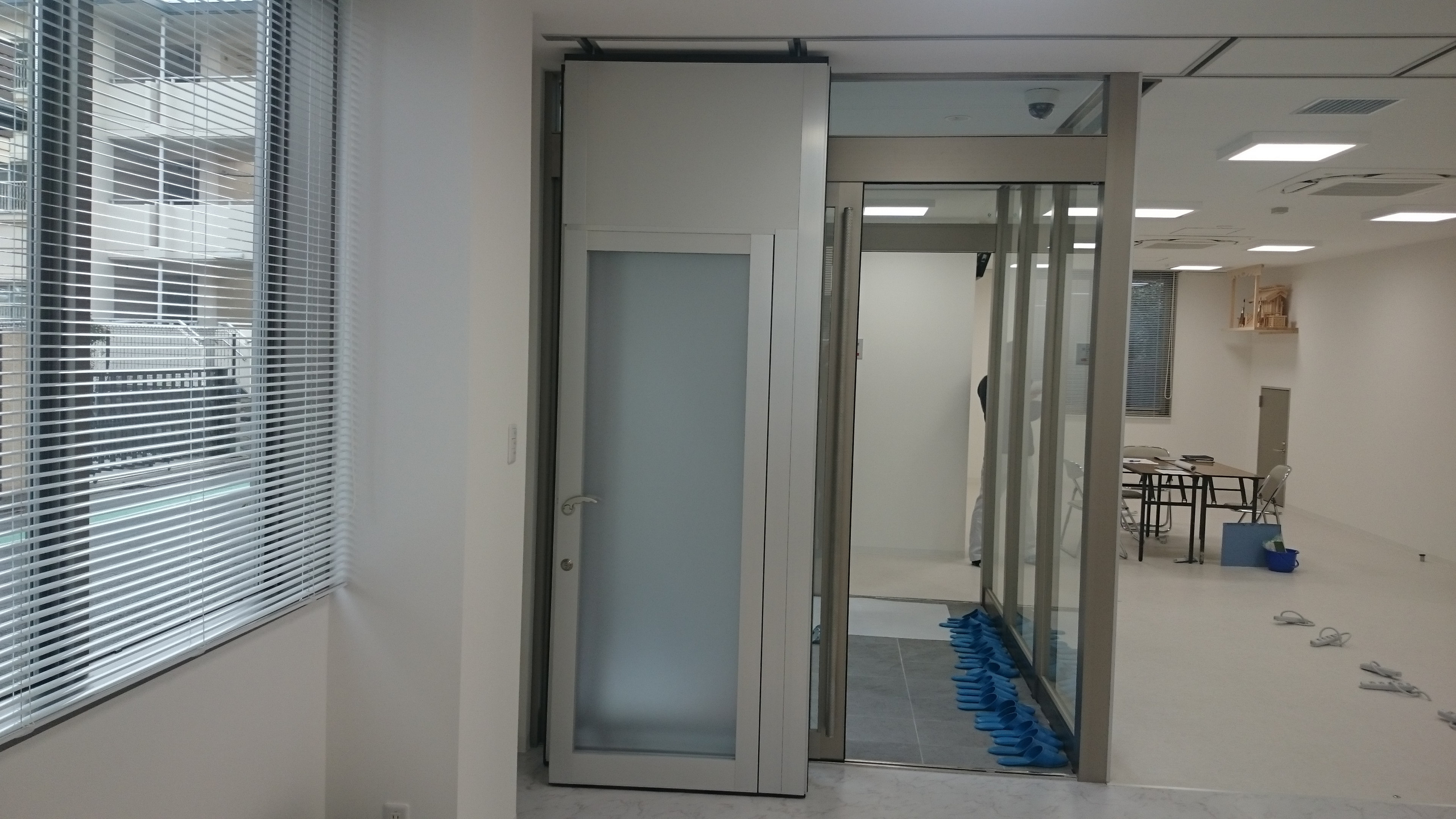 建具収納時　1か所にまとまります。